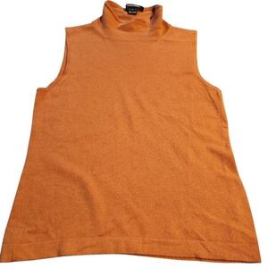Ellen Tracy Cashsmere Vibrant Orange Knit Top